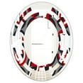 thumbnail image 2 of Designart 'Retro Circular Pattern Geometrical' Modern Oval Wall Mirror - Space, 2 of 3