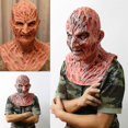 thumbnail image 1 of Freddy Krueger Latex Mask Carnival Halloween Realistic Adult Party Scary Cosplay Prop, 1 of 5