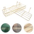 thumbnail image 3 of Gold Wire Basket Grid Wall Shelves - 2pcs Wall Mounted Hanging Basket Straight Shelf Flower Pot Display Holder Organizers for Wire Wall Grid Panels, 3 of 8
