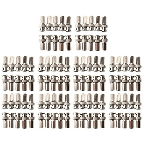 Twist-on BNC Male Coax Connectors CCTV RG59 Pack of 100