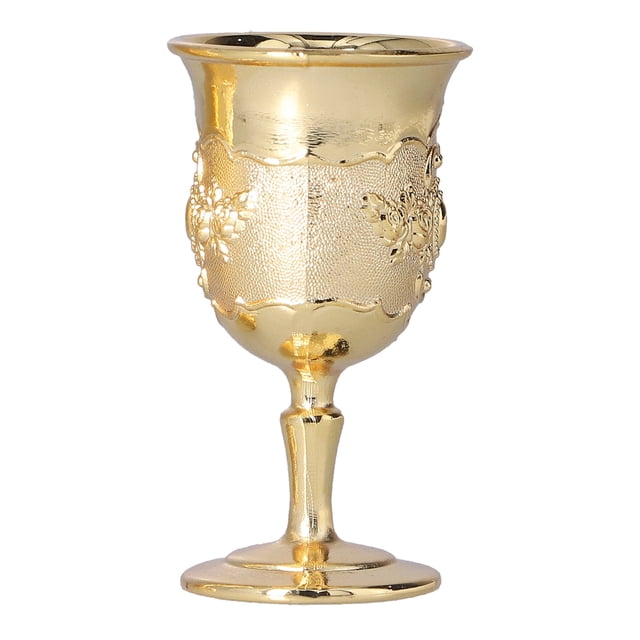 ESTINK 2Pcs Goblet High Grade Golden Retro Ornament For Traveling Decor Collection Bt0