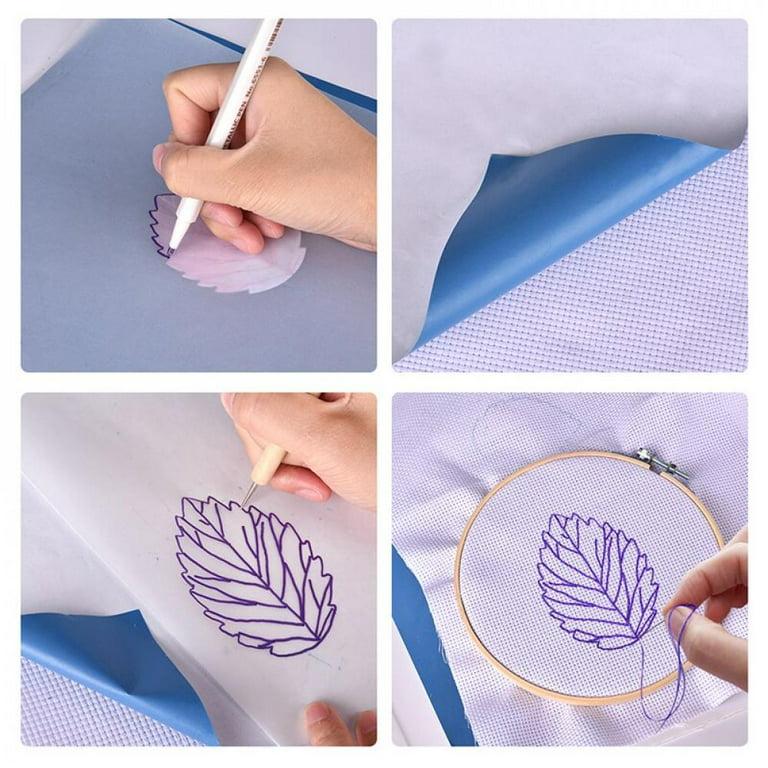 10pcs Handmade Embroidery Transfer Paper with Iron Pen Kit for Craft-Carbon Water-Soluble Tracing Paper DIY Sewing Tools, Size: 23 x 14cm, Other