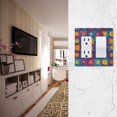 thumbnail image 5 of Yayeee Rocker Switch Wall Plate 1-Gang 4.6"x2.9" Home Decorative Outlet Cover, Colorful Checkered Daisy, 5 of 6