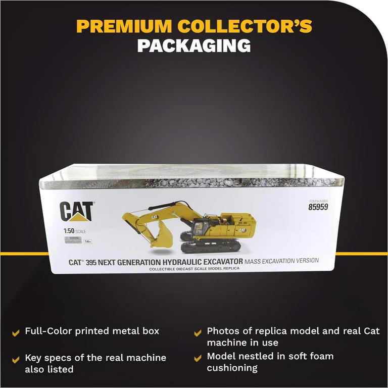 Free Shipping! Diecast Masters 1:50 Caterpillar 395 Large