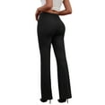 thumbnail image 4 of Sexy Dance Womens Stretchy Dresses Pants Casual Work Slacks Business Button Front Workwear Straight Leg Bootcut Yoga Trousers, 4 of 11