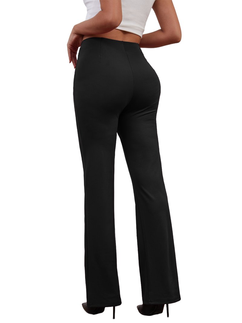 sexy black dress pants Medium/Black-Women's Sexy Long Sleeve Ruffle Pant Suit Two Piece Outfit Set