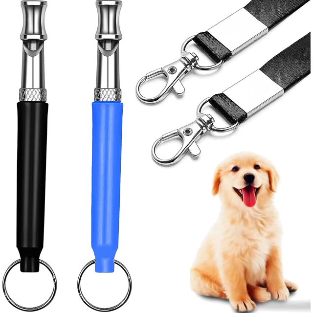 Sifflet pour Chien, Sifflet Ultrasonique pour Chien, Rappel de Sifflet pour Chien, 2 Pcs Sifflet pour Chien, Accessoire pour Chien, Sifflets Ultrasoniques Professionnels, Sifflet Anti-Chien, Ajustable