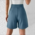 thumbnail image 3 of frariair ​Women's Breathable Elastic Waist Lounge Shorts With Flowy Silhouette And Secure Storage For Hot Weather Activities​ Light Blue, 3 of 6