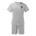 thumbnail image 5 of Men‘s Two-Piece Outfits Summer Casual Muscle Short Sleeve Tee Shirts And Classic Fit Sport Shorts Set TracksuitXL, 5 of 5