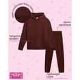 thumbnail image 7 of Real Love Girls' Jogger Set - 2 Piece Basic Fleece Pullover Hoodie and Sweatpants (7-16), 7 of 7