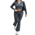 thumbnail image 1 of Ensemble Chandail à Capuchon Court et Pantalon Bootcut pour Femmes, 1 of 8