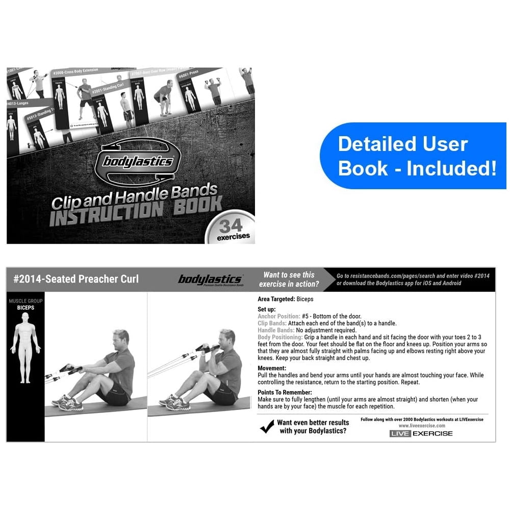 Bodylastics Stackable 14 Pcs MAX XT Resistance Bands Sets. This Leading Exercise Band System Includes 6 of Our Anti Snap Exercise Tubes Heavy Duty Components and a Travel Bag Walmart