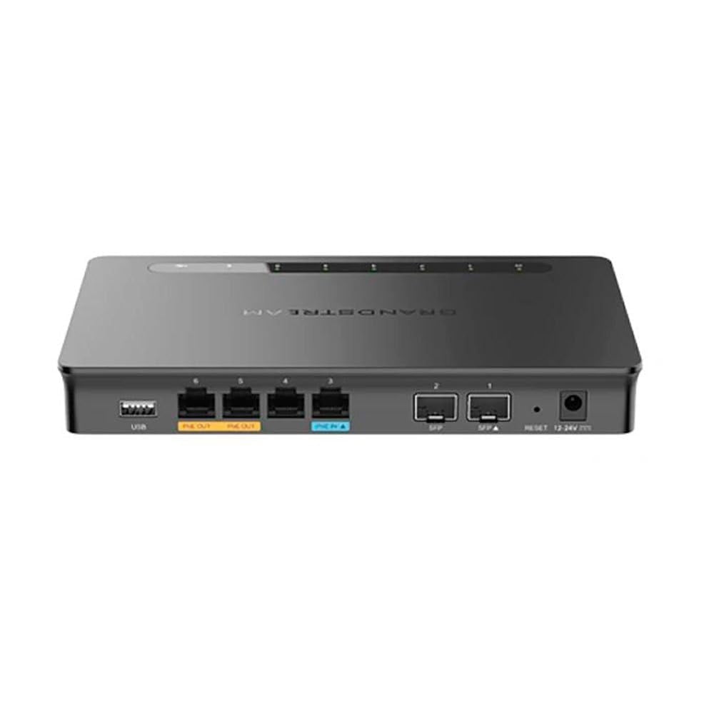 Grandstream GWN7002 | 6-Port Wired Gigabit VPN Router | Dual PoE Output Ports