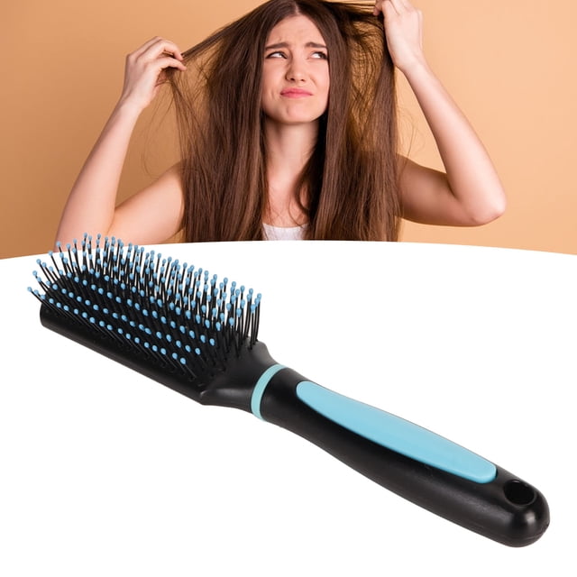 Cepillo De Pelo De 9 Filas, Ergonómico, 3 Piezas, Cepillo De Peinado De Dientes Redondos, Cómodo Y Suave Para Peluquería En Casa Para Mujeres Y Hombres