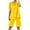 Yellow, variant on ibiyuan 2 Piece Sets For Women Summer Women's Casual Two Piece Set Loose V Neck Blouse with Pockets and Elastic Waist Wide Leg Trousers Streetwear Outfit
