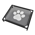 thumbnail image 2 of Refriando cama de mascota elevada cama elevada muebles transpirables y transpirables perros pequeños perros elevados cama para mascotas cama de hamaca patrón de pata, 2 of 8