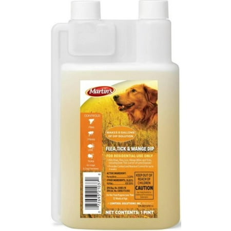 - Flea, Tick and Mange Dip 1 pint, Controls fleas for up to 28 days By Control Solutions