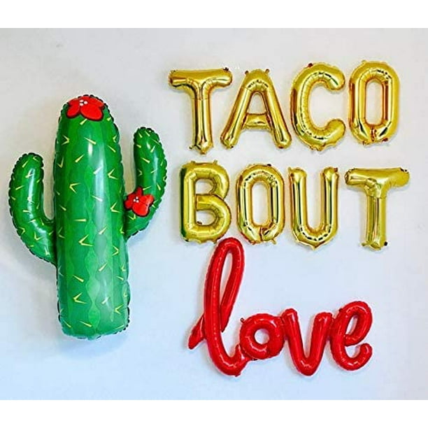 Taco Bout Love Balloons Taco Bout Love Fiesta Bridal Shower Party Supplies Cactus Mexican Themed Banner For Bachelorette Engagement Wedding Galentines Valentines Day Decorations 12pcs Kit Of Qinsly Walmart Com Walmart Com