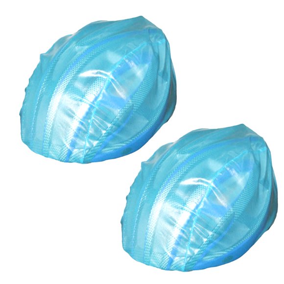 CIMAXIC 2pcs Bike Helmet Rain Cover Cycling Helmet Rain Cover Weather Waterproof Head Helmet Protector for Outdoor (Blue),11.02"X6.69"X0.04"