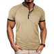 thumbnail image 1 of Tops para hombre, blusas y camisas de manga corta con cuello redondo para hombre, blusa informal de moda con botones y parches lisos, blusa de manga corta para hombre, blusa de poliéster para hombre, 1 of 7