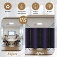 thumbnail image 5 of Purple Black Ombre Window Privacy Film, Gradient Contemporary Abstract Art Static Cling UV Sun Blocking Heat Control Window Tint Day and Night,Non-Adhesive One Way Windows Privacy Cover 17.7''x78.7'', 5 of 7