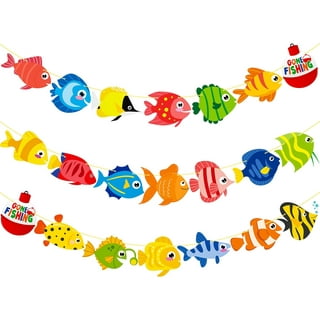 60Pcs Gone Fishing Hanging Swirl Gone Fish Ceiling Streamers Fish Paper  Signs Fish Party Decorations Fish Hanging Paper Cutouts For Fishing  Birthday Party Supplies Fathers Day Retirement Baby Shower : : Toys
