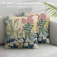 thumbnail image 3 of Patifu   Embroidery Floral Pattern Throw Pillow Covers  Couch Pillows Case for Bed Living Room Chair, No Insert   12x12in, 3 of 5