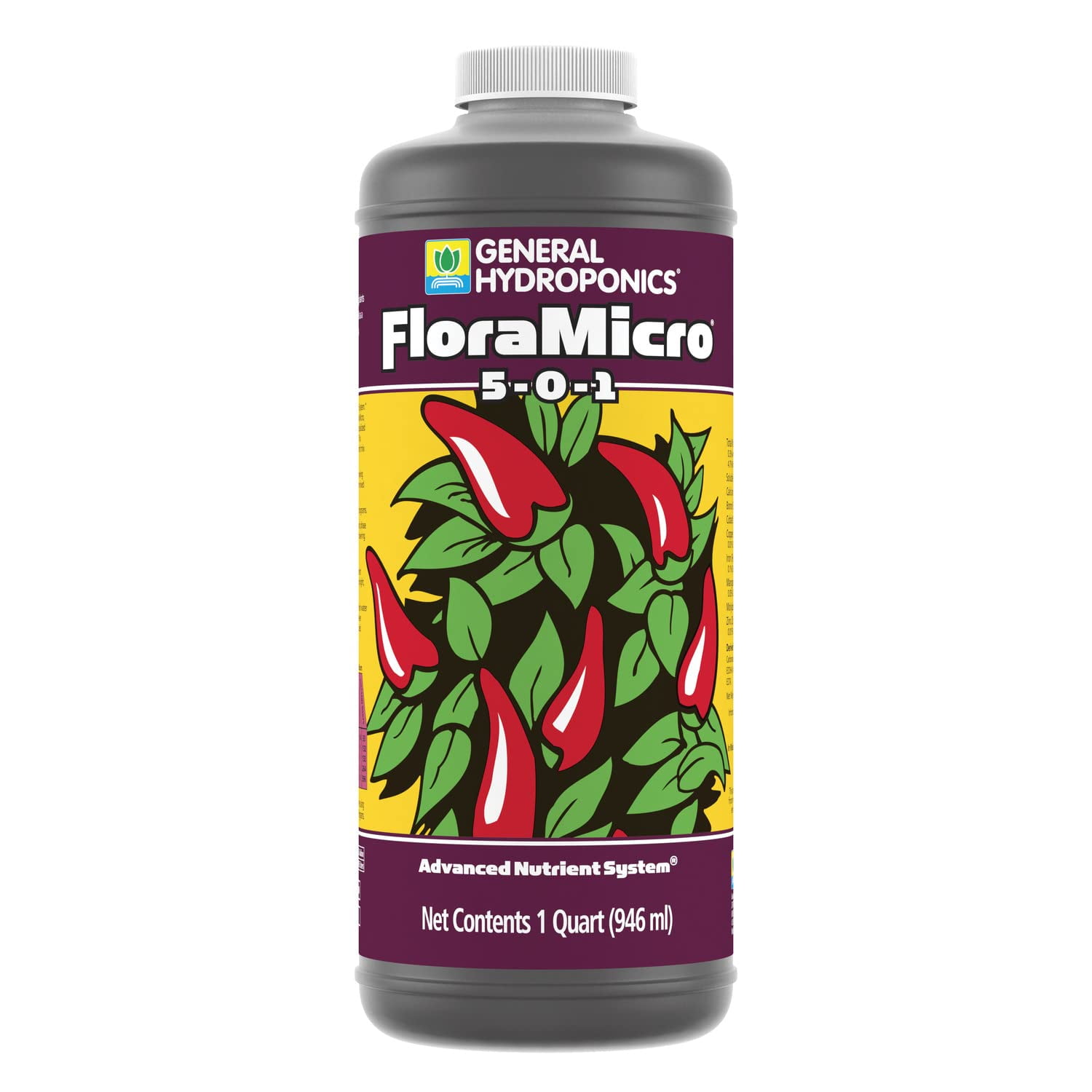 General Hydroponics GLCMBX0009 Calimagic & Flora Gro, Micro & Bloom Combo, 1 Quart Fertilizer