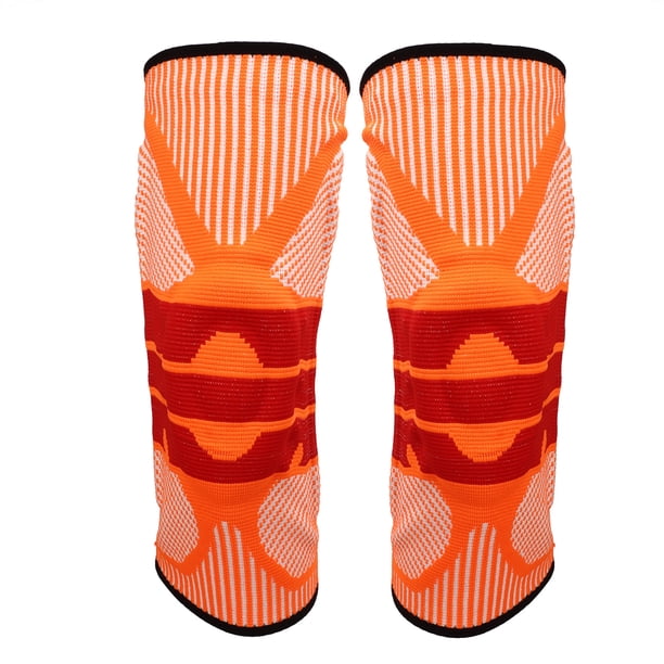 Rodilleras De Compresión, Suave, Naranja, Rojo, Elástico, Transpirable, Soporte Estable, Previene Resbalones, Rodilleras, Mangas Para Entrenamiento