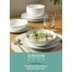 thumbnail image 2 of Juego de vajilla Gibson Home Lindendale, 16 piezas, porcelana blanca, 2 of 5