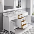 thumbnail image 5 of Water Creation Madison 72" Wood Double Bathroom Vanity in Pure White/Chrome, 5 of 6