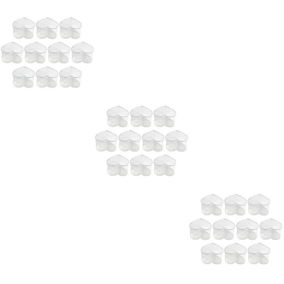 30 Pcs  Heart Shaped Dessert Cups Transparent Mousse Cups Household Pudding Cups for Dessert(150ml)
