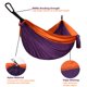 thumbnail image 2 of Hamaca de camping Gold Armor – Hamaca doble XL portátil accesorios de camping equipo para exterior interior con correas para árboles, marca con base en Estados Unidos (púrpura y naranja), 2 of 5