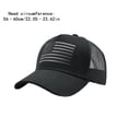 thumbnail image 2 of American Flag Embroidery Mesh Trucker Baseball Cap Breathable Polyester Curved Brim Sun Hat Adjustable Snapback Outdoor Hat For Men Women(Grey), 2 of 3