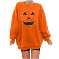 thumbnail image 1 of Sudadera de manga larga informal con cuello redondo y estampado de Halloween para mujer Fridja hj2876, 1 of 7