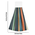 thumbnail image 6 of Yayeee Kitchen Hanging Hand Towels Set of 2 with Loop Bathroom Absorbent Tie Towel, Navy Blue Stripes, 6 of 7