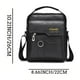 thumbnail image 3 of Vintage Leather Crossbody Bag Mens Vertical Shoulder Satchel Business Casual Durable Leather Bag for Dad Anniversary Gift, Ukhbmc, 3 of 7
