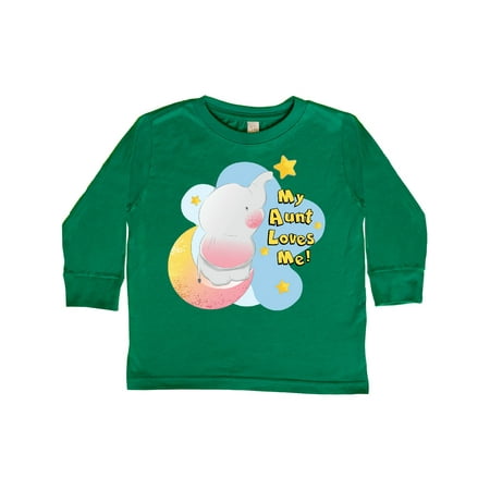 

Inktastic My Aunt Loves Me Gift Toddler Boy or Toddler Girl Long Sleeve T-Shirt