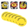 thumbnail image 1 of OUNONA 6Pcs Emergency Stop Warning Decals Yellow PVC Push Button Safety Caution Stickers, 1 of 8
