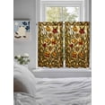 thumbnail image 3 of Vintage Bees Living Room Curtains 2 Panel, Country Retro Animal Flowers Yellow Brown Cafe Window Treatment, Farmhouse Bedroom Bathroom Kitchen Curtains Drapes 104"x45", 3 of 6