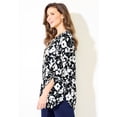 thumbnail image 4 of Catherines Women's Plus Size Georgette Button Down Tie Sleeve Cafe Blouse, 4 of 6