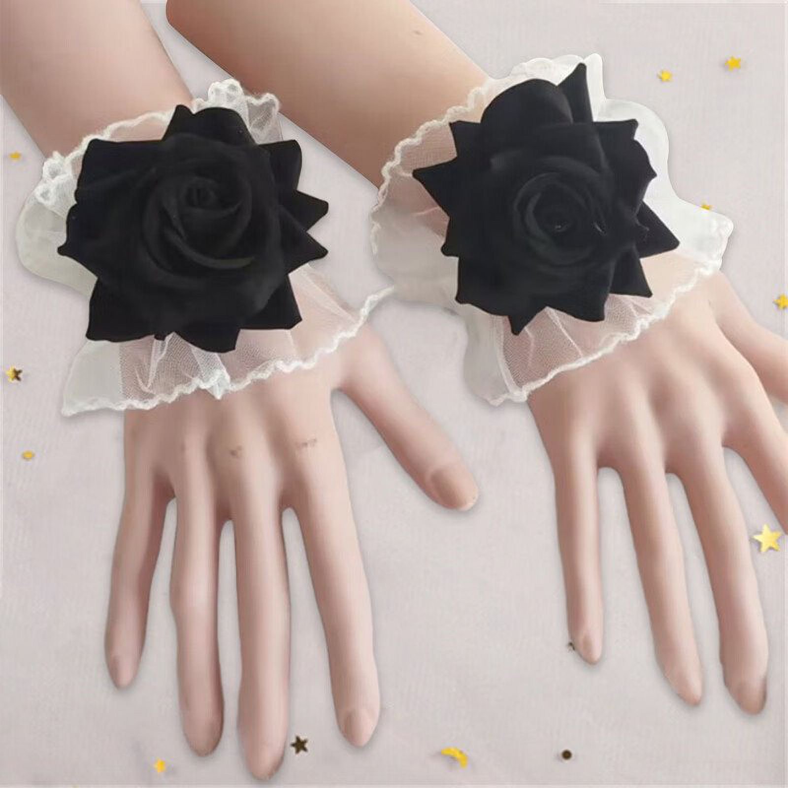 Bracelet Fleur Poignet Corsage Élégante Dentelle Fait Main Fine