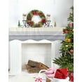 thumbnail image 4 of Black Beige Striped Fireplace Mantel Scarf Table Runner, Farmhouse Stripes Winter Garland Mantel Top Tablerunners Dresser Scarves Cover Decorations for Windows Party Living Room 70''x17'', 4 of 6