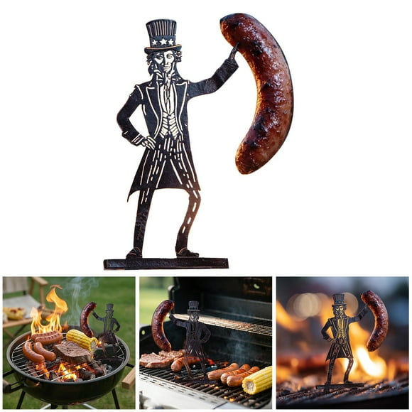 YWOAGH Funny Grill Hotdog Grill Interesting Sausage Barbeque Grill Accessories Outdoor Cooking Camping Bbq Tool Barbecue Grill Black