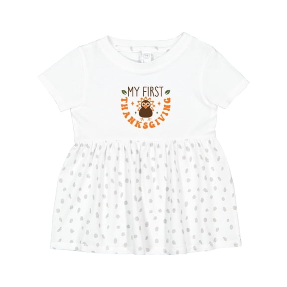 Inktastic My First Thanksgiving Girls Baby Dress
