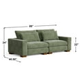 thumbnail image 3 of Isabella two seats Sectional Sofa Corduroy Velvet in Green Color, 3 of 9