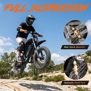 HiKeep 20 Fat Tire Electric Bike for Adults, 1500W Motor 3000W Peak, 52V 40Ah Removable Battery, UL2849 Certified Ebike, Full Suspension