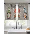 thumbnail image 2 of Grey Christmas Sheer Curtains 54 Inch Length 2 Panels Set, Semi Transparent Voile Rod Pocket Curtains for Living Dining Room Bedroom Drapes Winter Gnomes Snowflake Cartoon Funny, 2 of 6