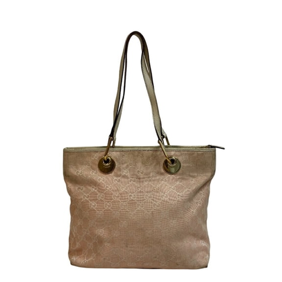 Pre-Owned GUCCI 139552 GG Canvas Shoulder Tote Bag, Pink, Women's (Fair)