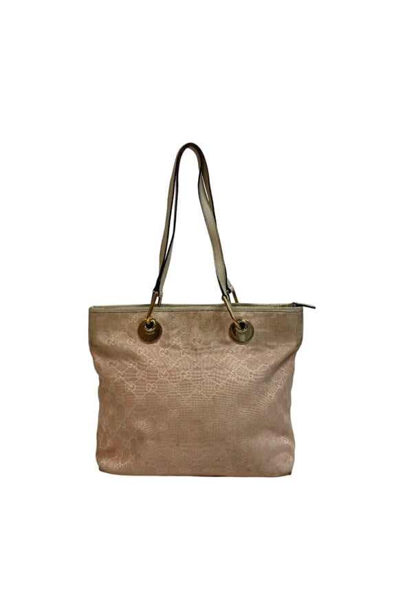 Pre-Owned GUCCI 139552 GG Canvas Shoulder Tote Bag, Pink, Women's (Fair)